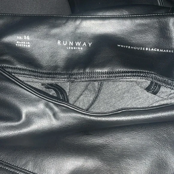 WHBM Vegan Leather Runway Legging Size 14 - Picture 11 of 12